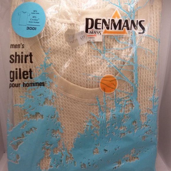 Penmans Mens Thermal Underwear Undershirt T- Shirt Size XL Vintage - Picture 1 of 9